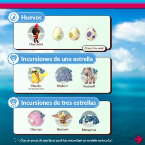 huevos e incursiones horizontes pokemon